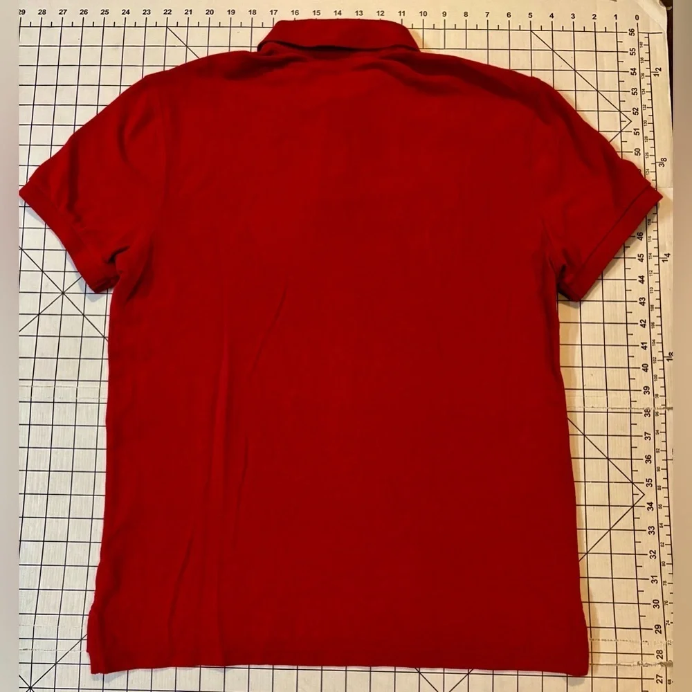 J. Crew Men’s Medium Red‎ Slim Fit Pique Polo Shirt
